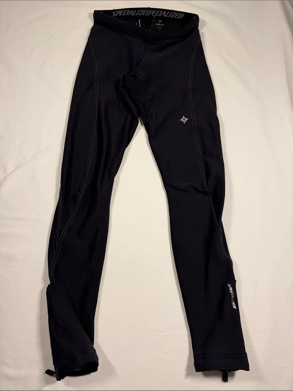 1 Pair Pearl Izumi & 1 Pair Specialized Black Cycling Fleece Reflective Tights M